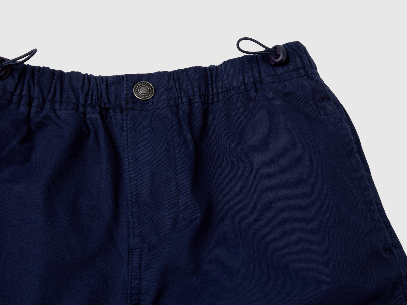 Pantaloni parachute in cotone stretch da bambino blu scuro 3 | Benetton Outlet
