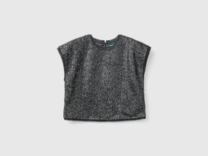 Top boxy fit con paillettes