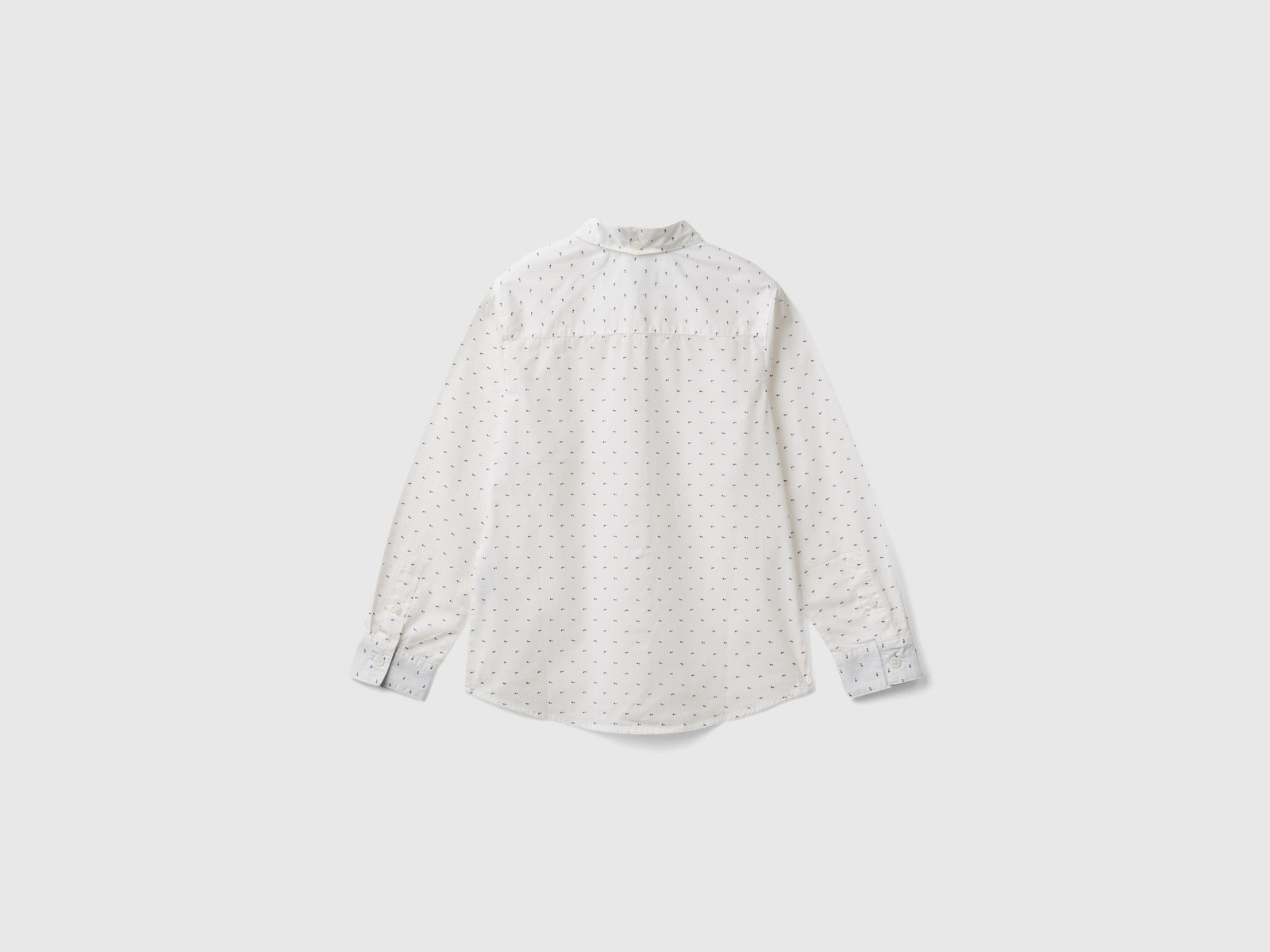 Micro patterned shirt da bambino bianco 2 | Benetton Outlet
