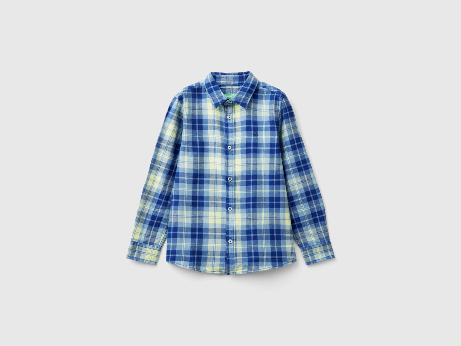 Camicia scozzese 100% cotone da bambino multi-color | Benetton Outlet