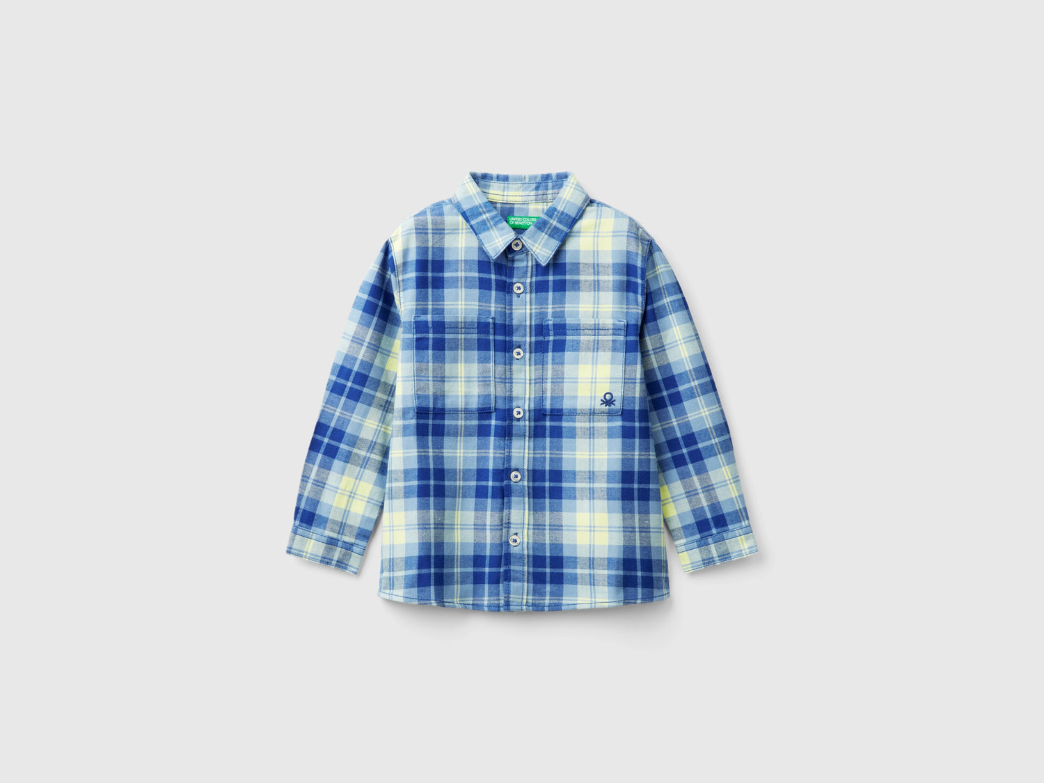 Camicia scozzese 100% cotone da bimbo multi-color | Benetton Outlet