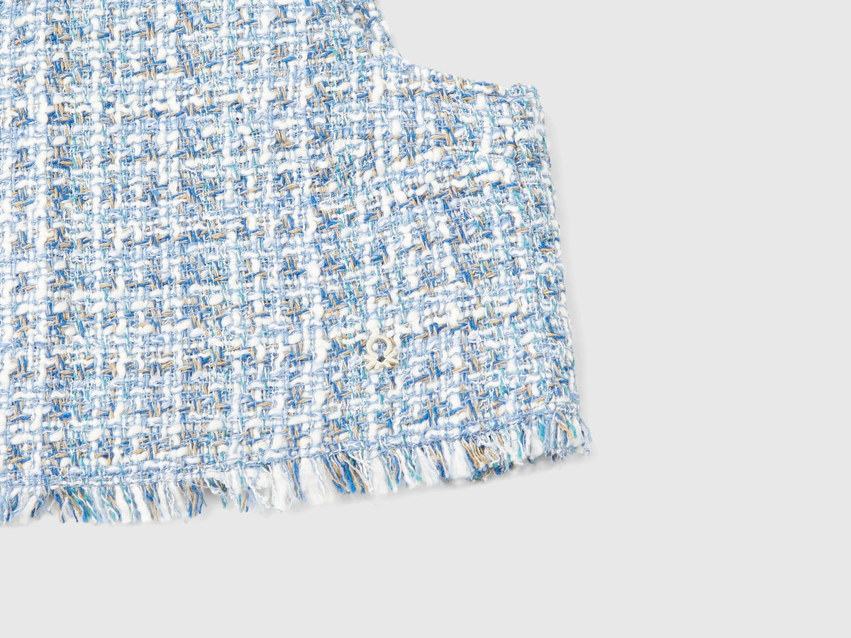 Top cropped in tweed