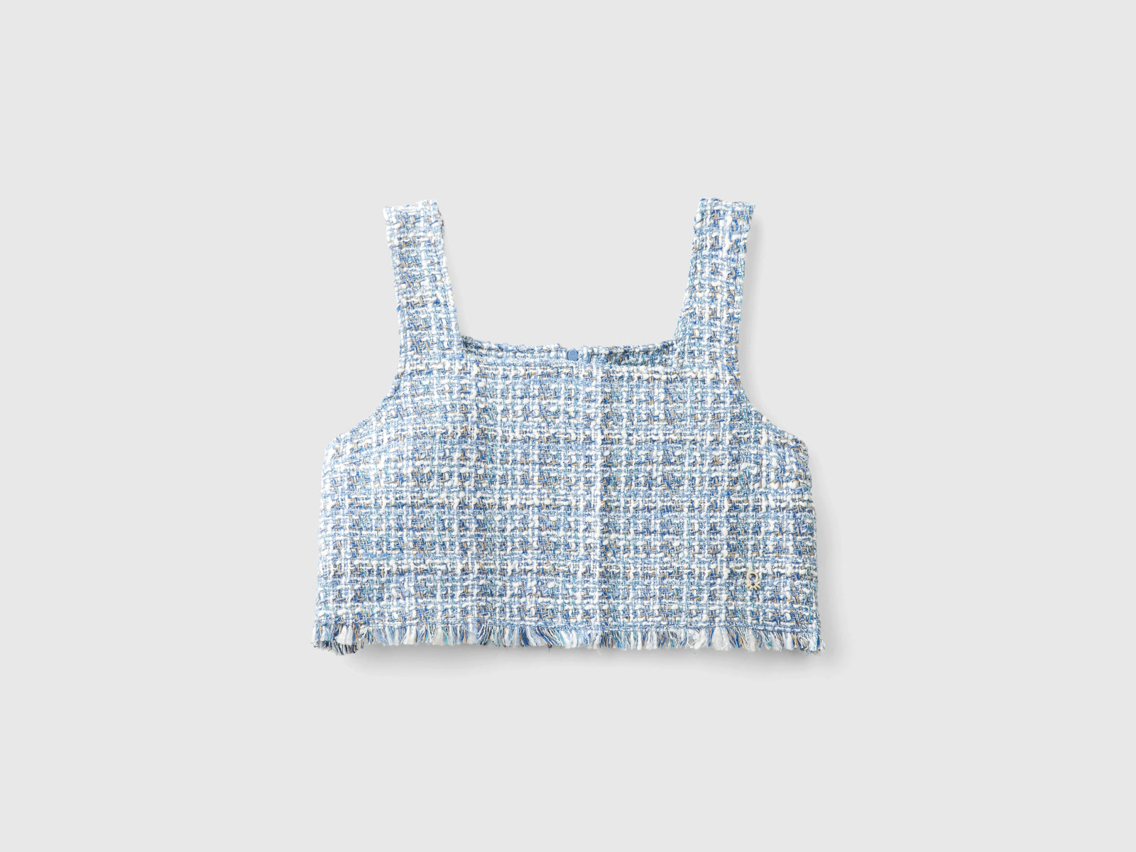 Top cropped in tweed da bambina multi-color | Benetton Outlet