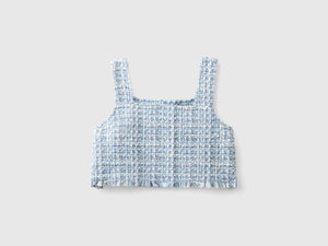 Top cropped in tweed