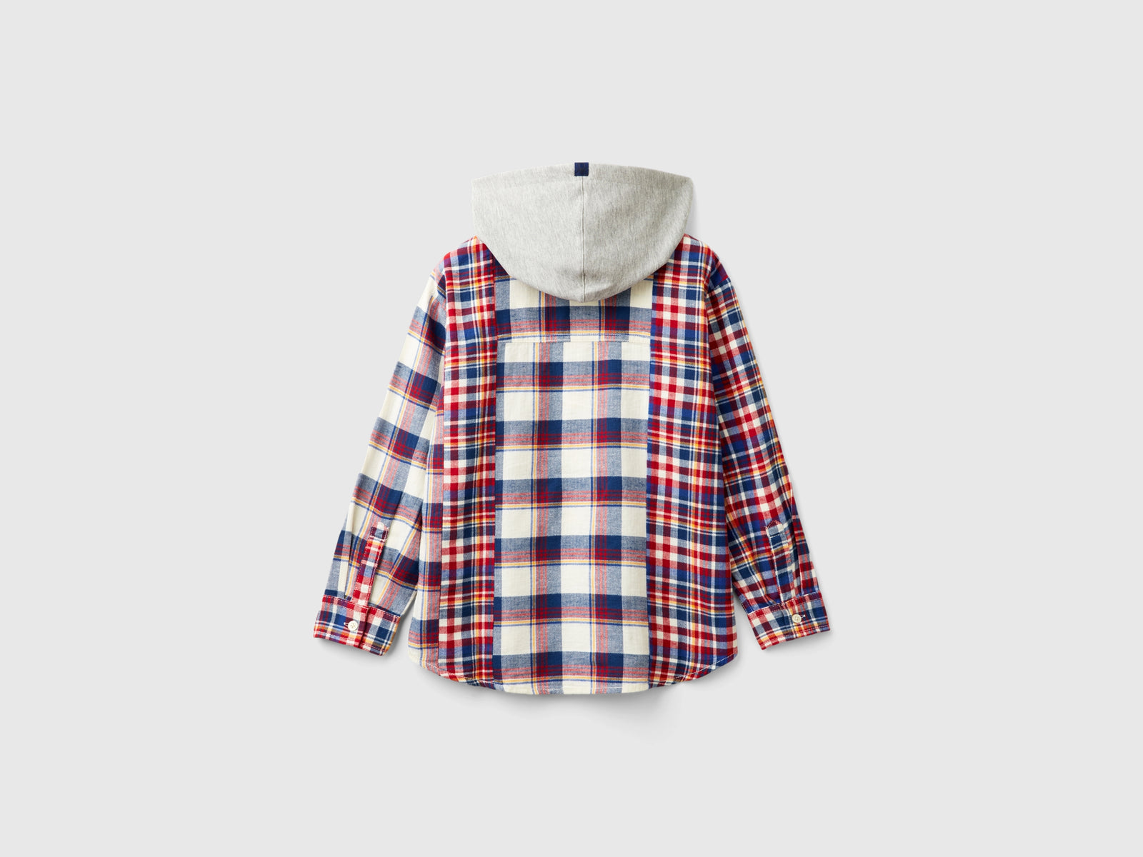 Camicia tartan con cappuccio da bambino multi-color 2 | Benetton Outlet