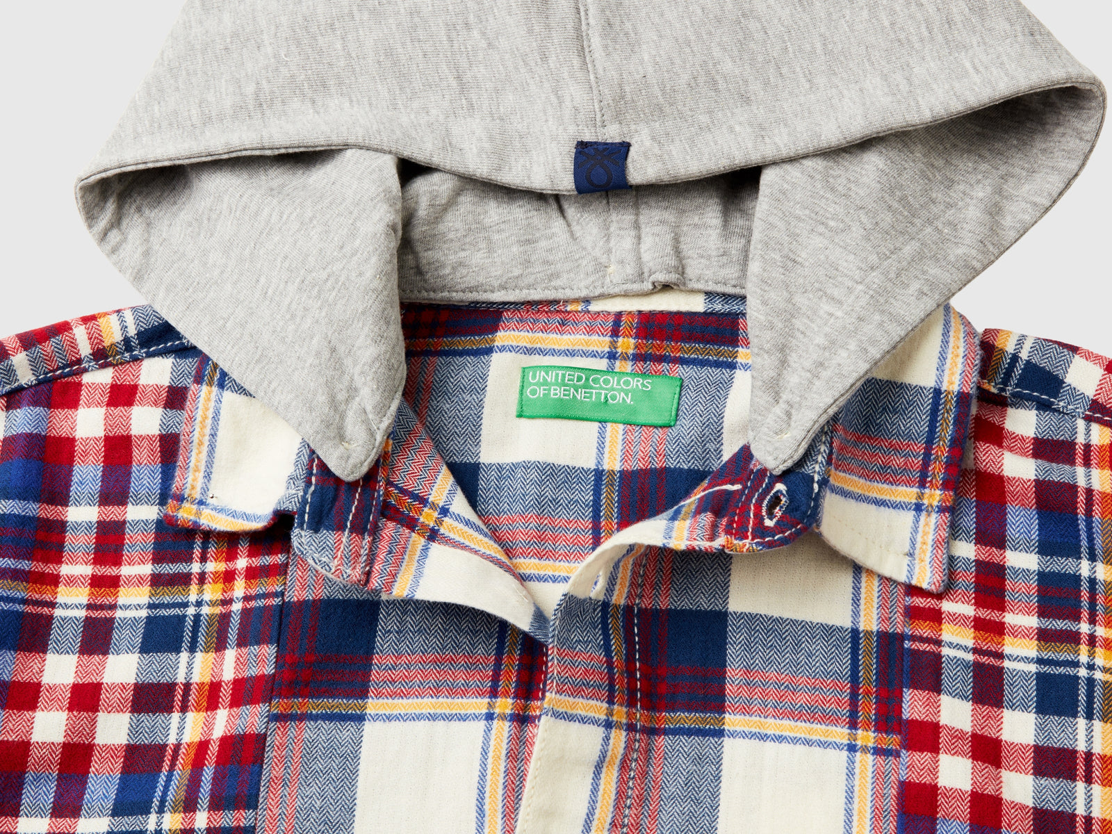 Camicia tartan con cappuccio da bambino multi-color 3 | Benetton Outlet