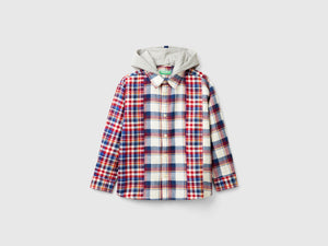 Camicia tartan con cappuccio