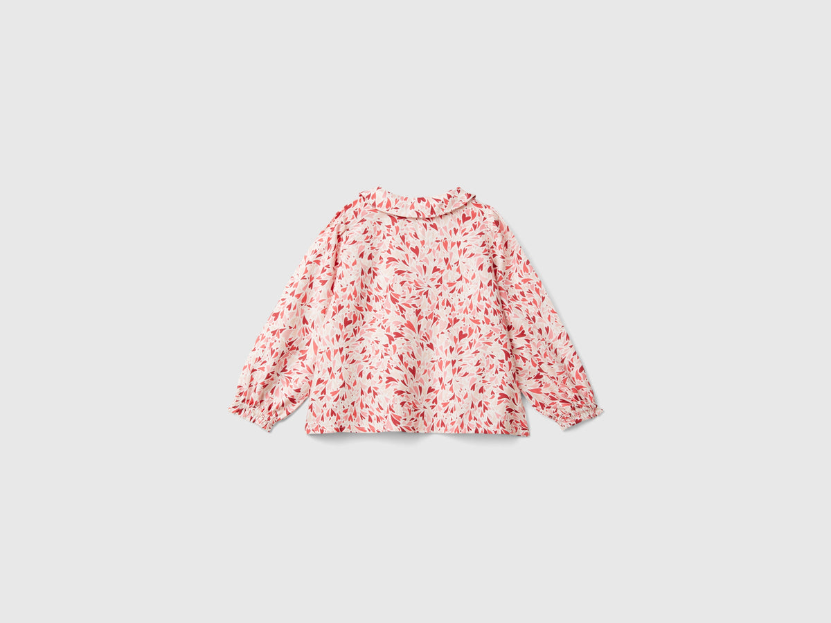 Camicia a cuori in viscosa