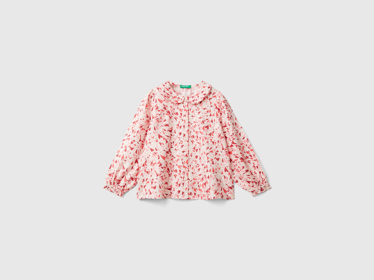 Camicia a cuori in viscosa