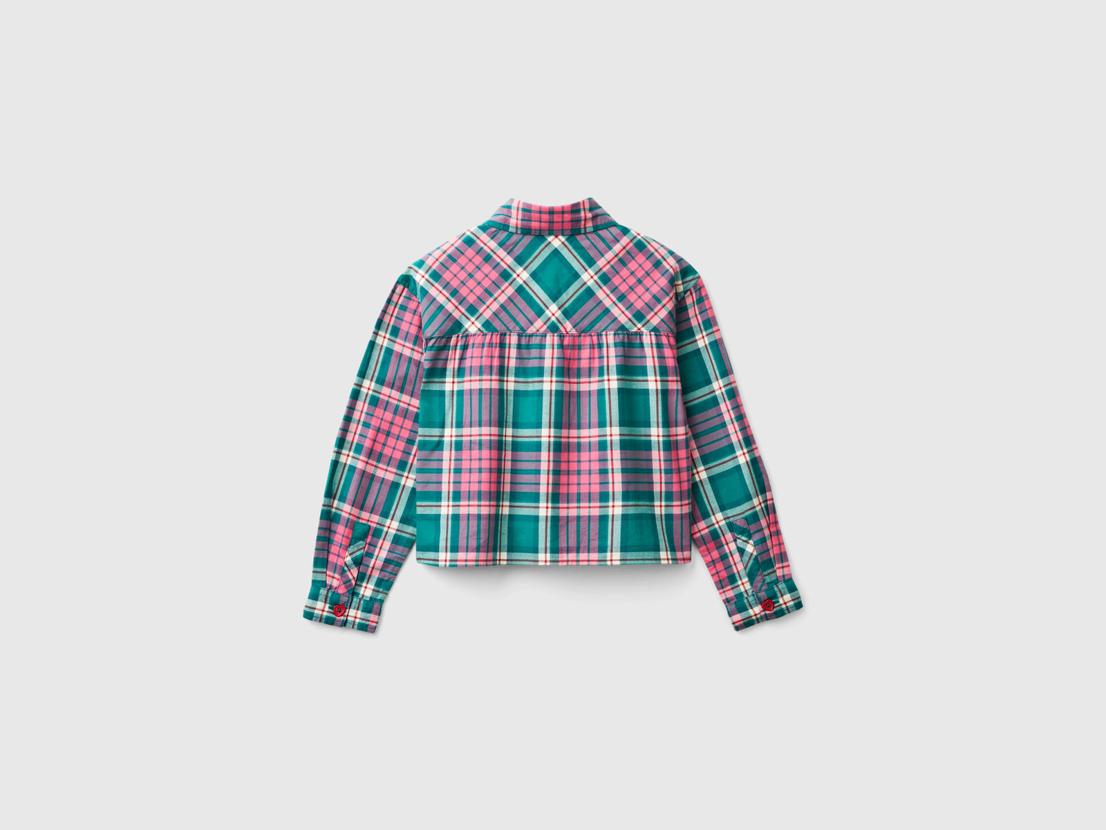 Camisa de cuadros 100% algodón da bambina multi-color 2 | Benetton Outlet