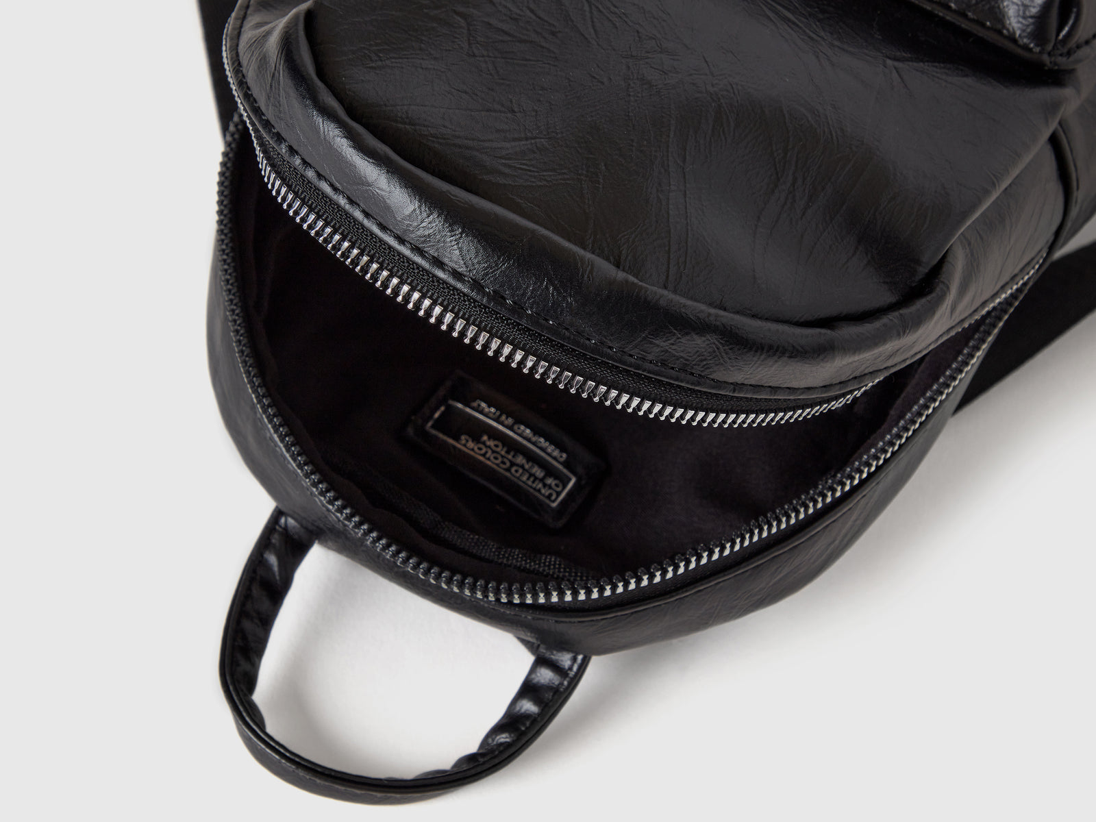 Zaino in tessuto spalmato da bambina nero 3 | Benetton Outlet