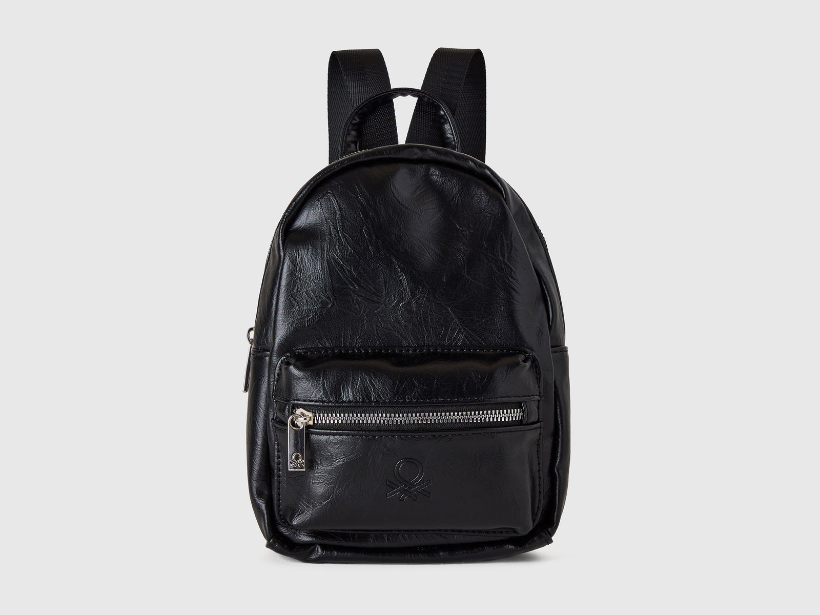 Zaino in tessuto spalmato da bambina nero | Benetton Outlet