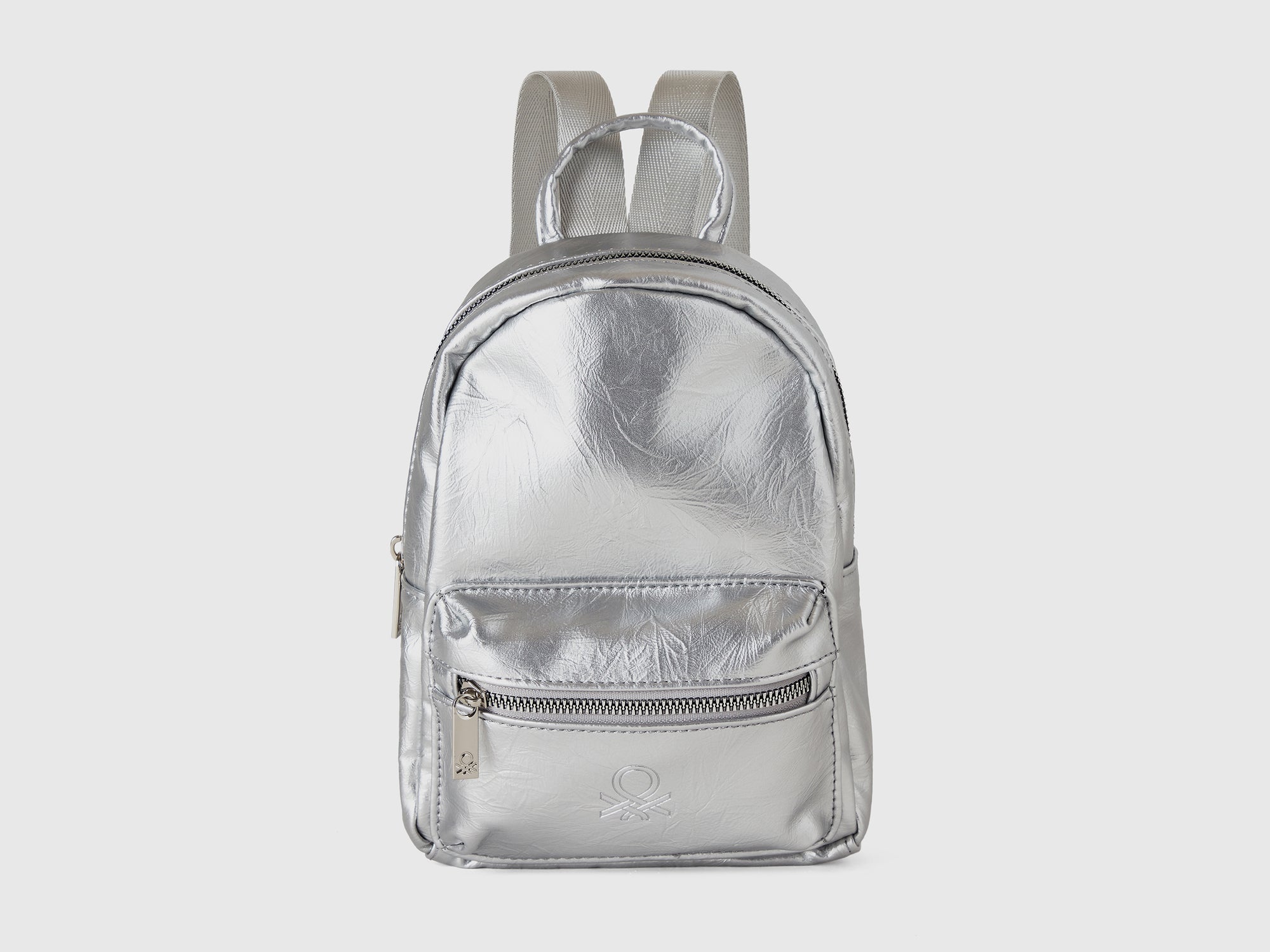 Coated fabric backpack da bambina argento