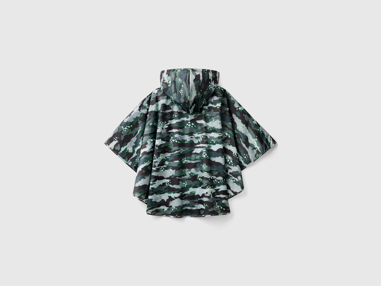 Mantella antipioggia con cappuccio da bambino multi-color 2 | Benetton Outlet