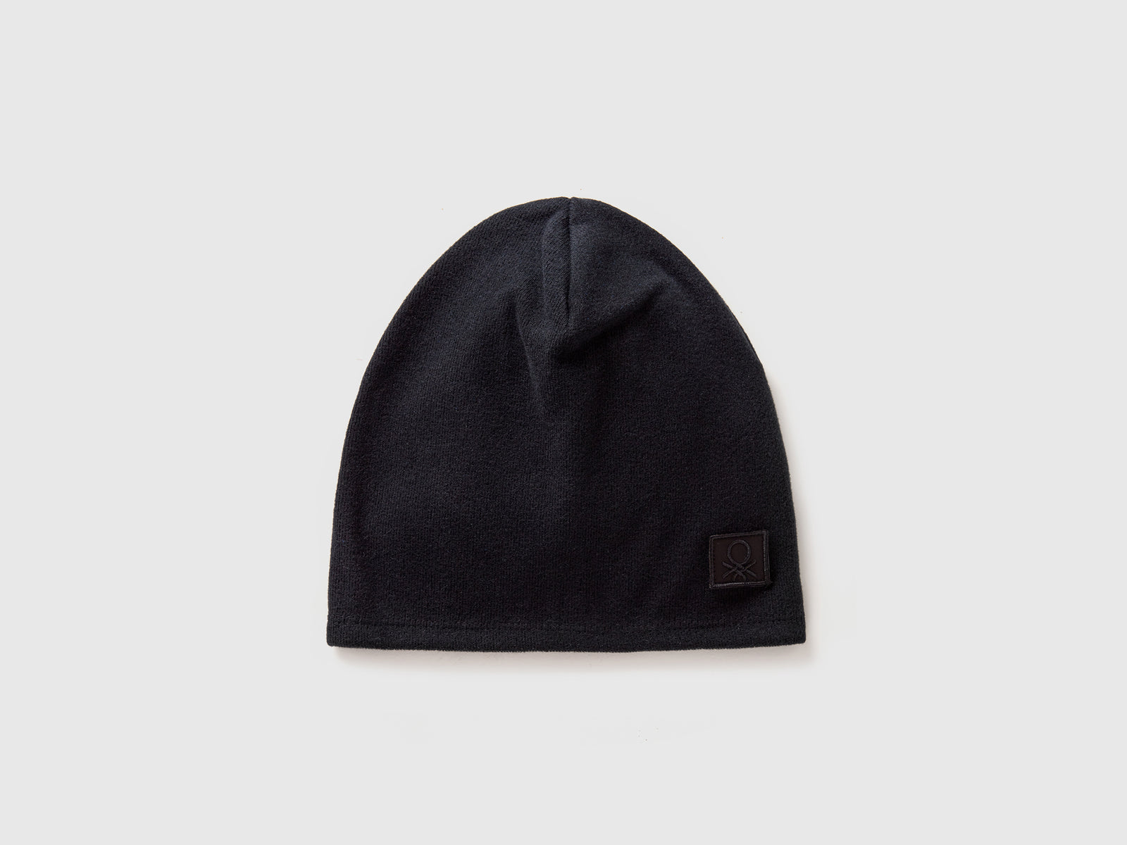 Cuffietta in cotone stretch da bambino nero | Benetton Outlet