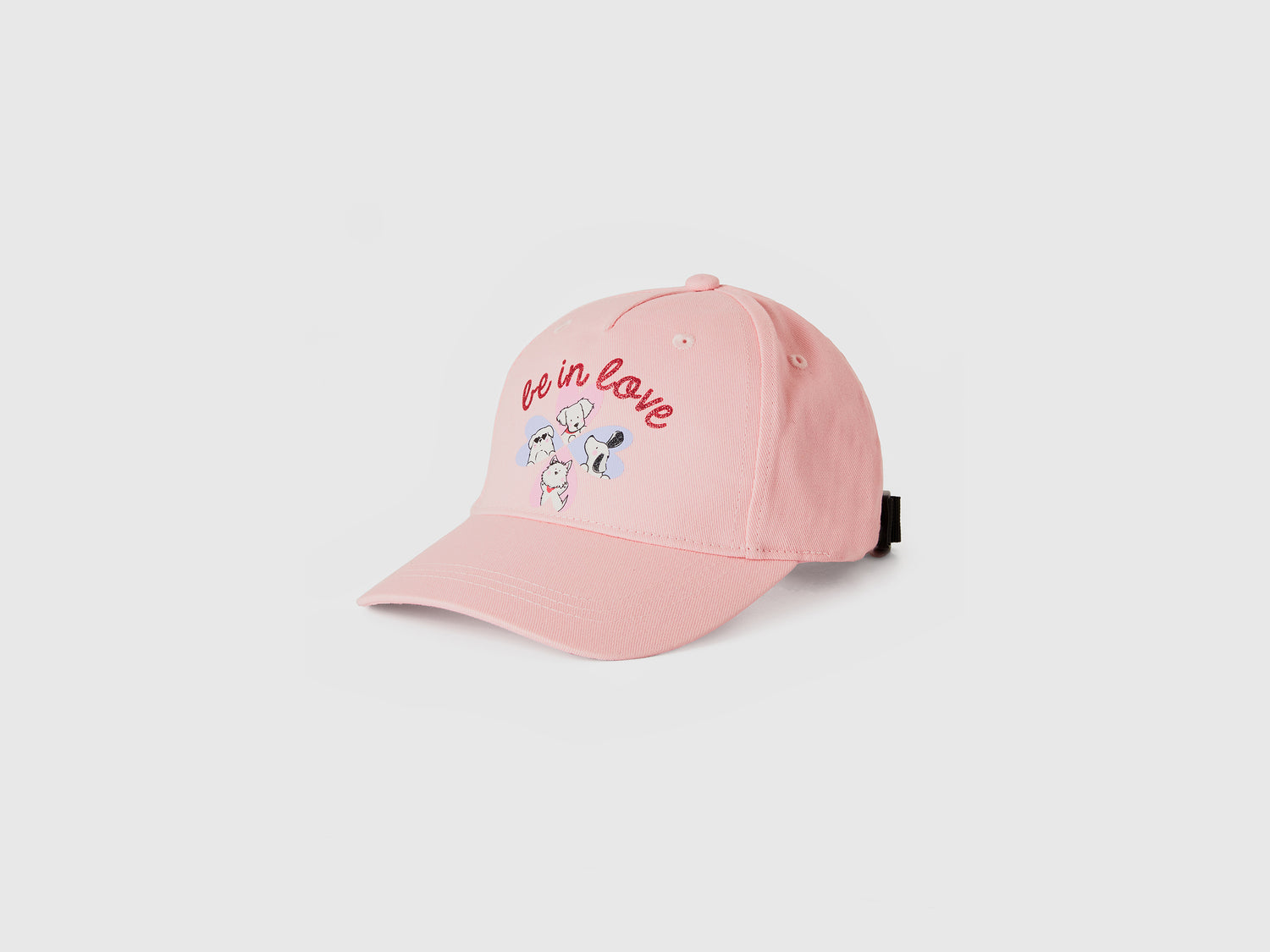 Cappellino baseball con stampa da bimbo rosa | Benetton Outlet