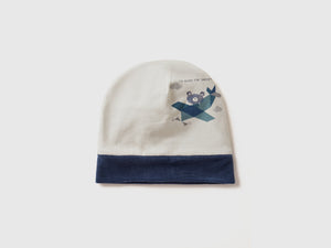 Cappellino con stampa in cotone stretch