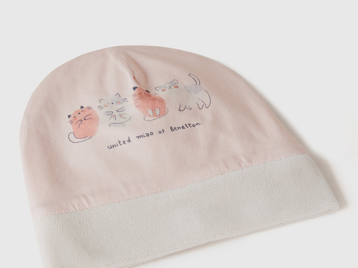 Cappellino con stampa in cotone stretch