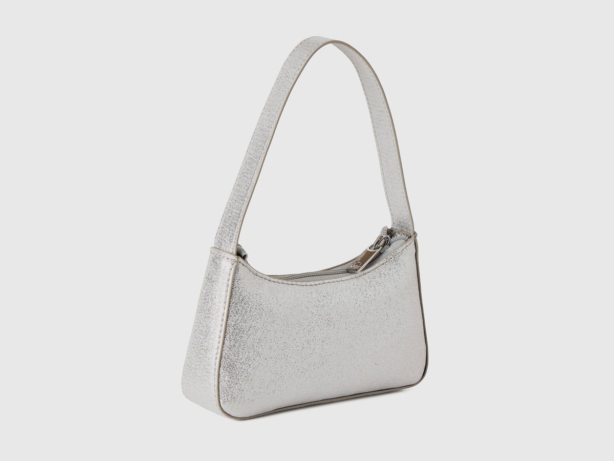 Borsa a mano con paillettes e lurex