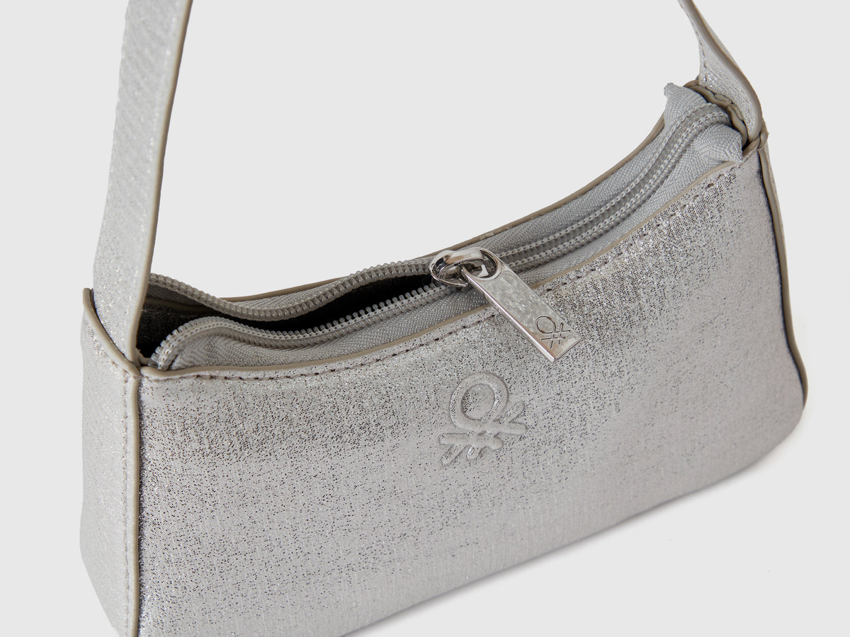 Borsa a mano con paillettes e lurex