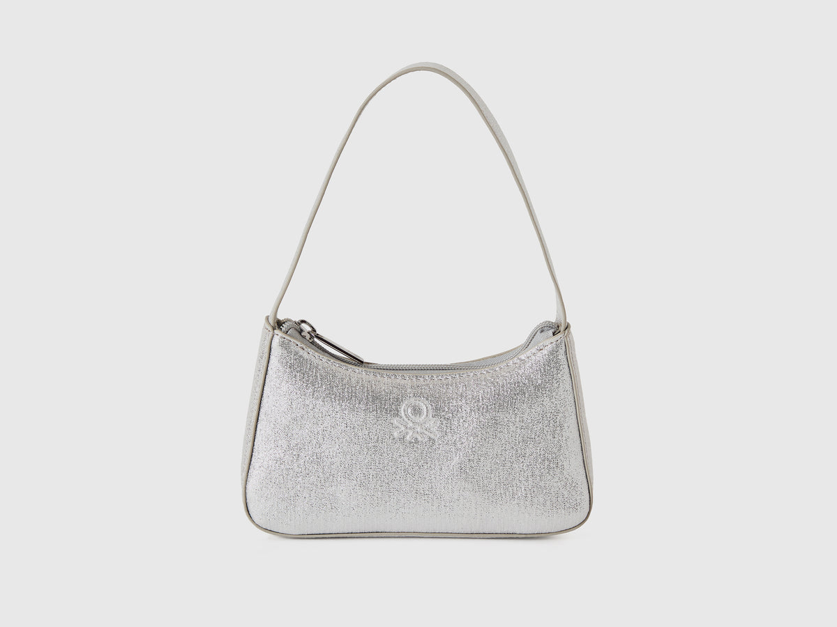 Borsa a mano con paillettes e lurex