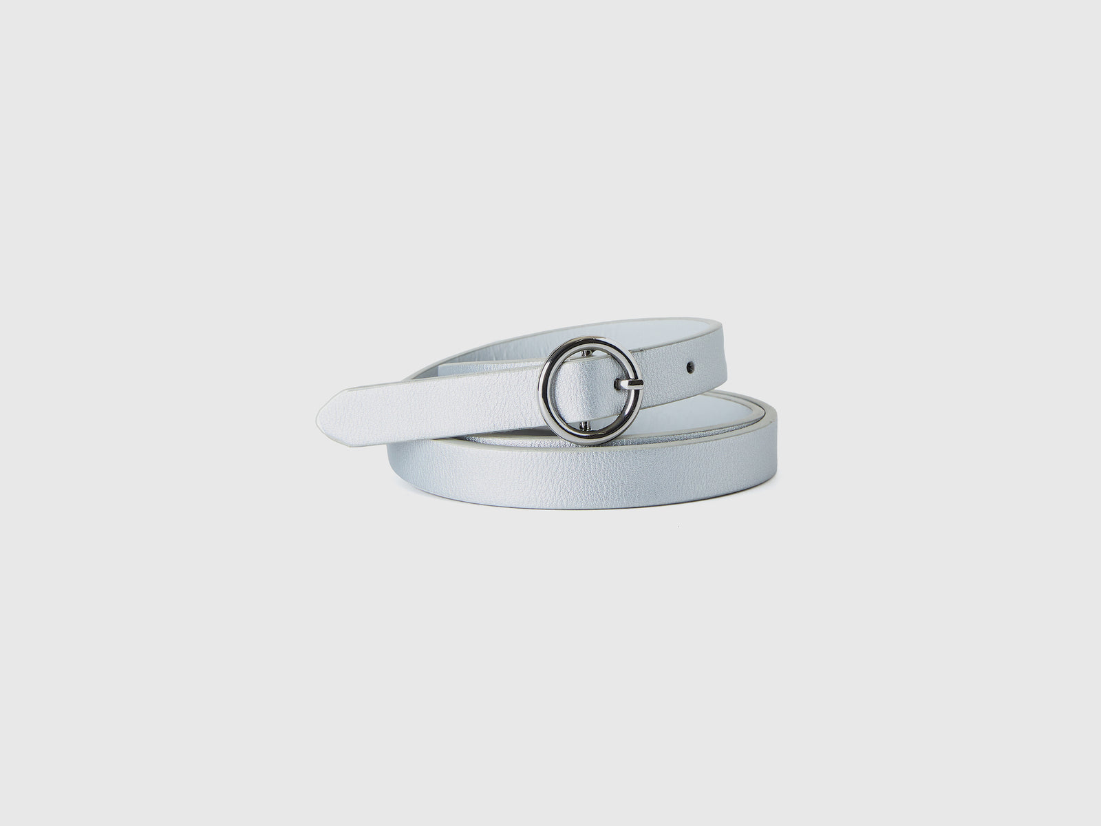 Coated fabric belt da bambina argento | Benetton Outlet