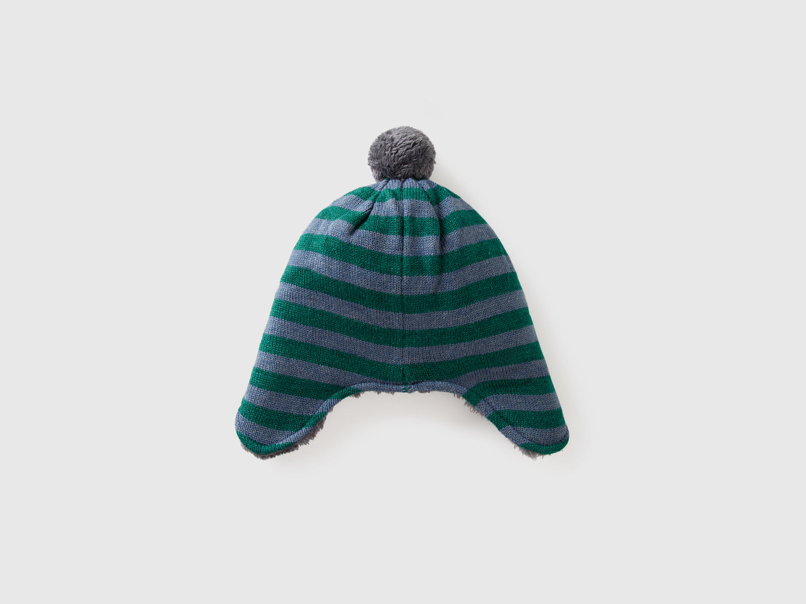 Gorro con orejeras y pompón da bimba verde scuro 2 | Benetton Outlet