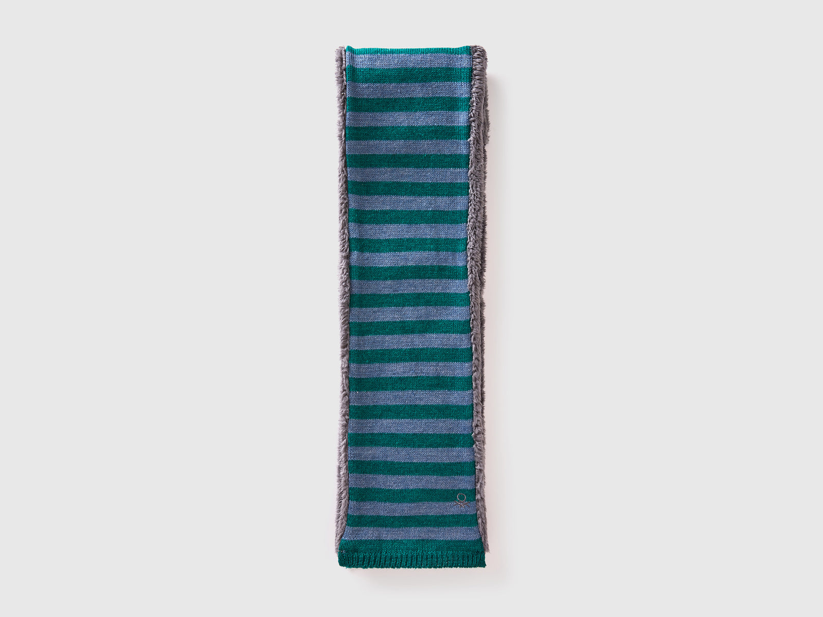 Bufanda de punto a rayas da bimba verde scuro 2 | Benetton Outlet