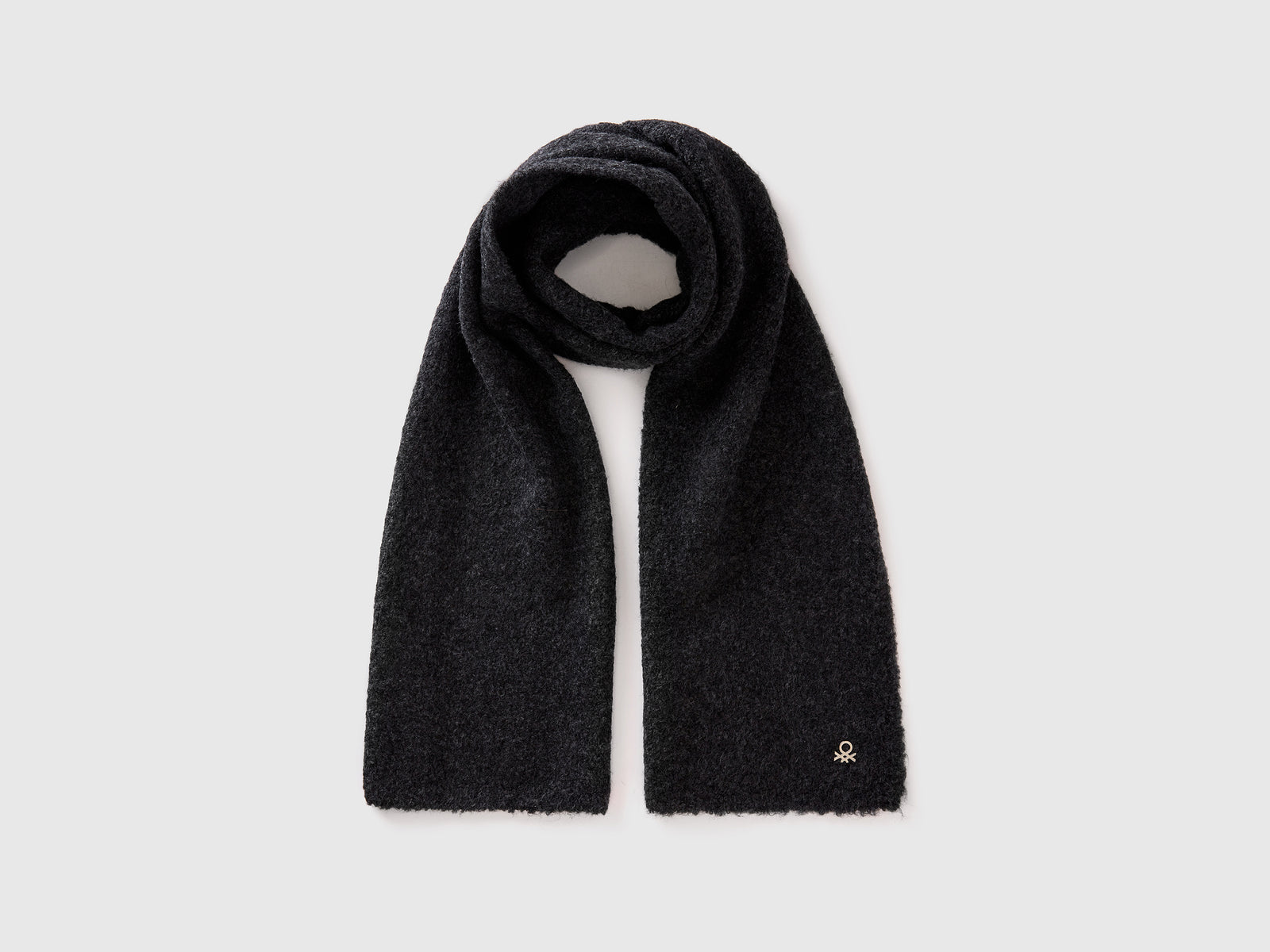 Sciarpa in misto lana da bambina nero | Benetton Outlet