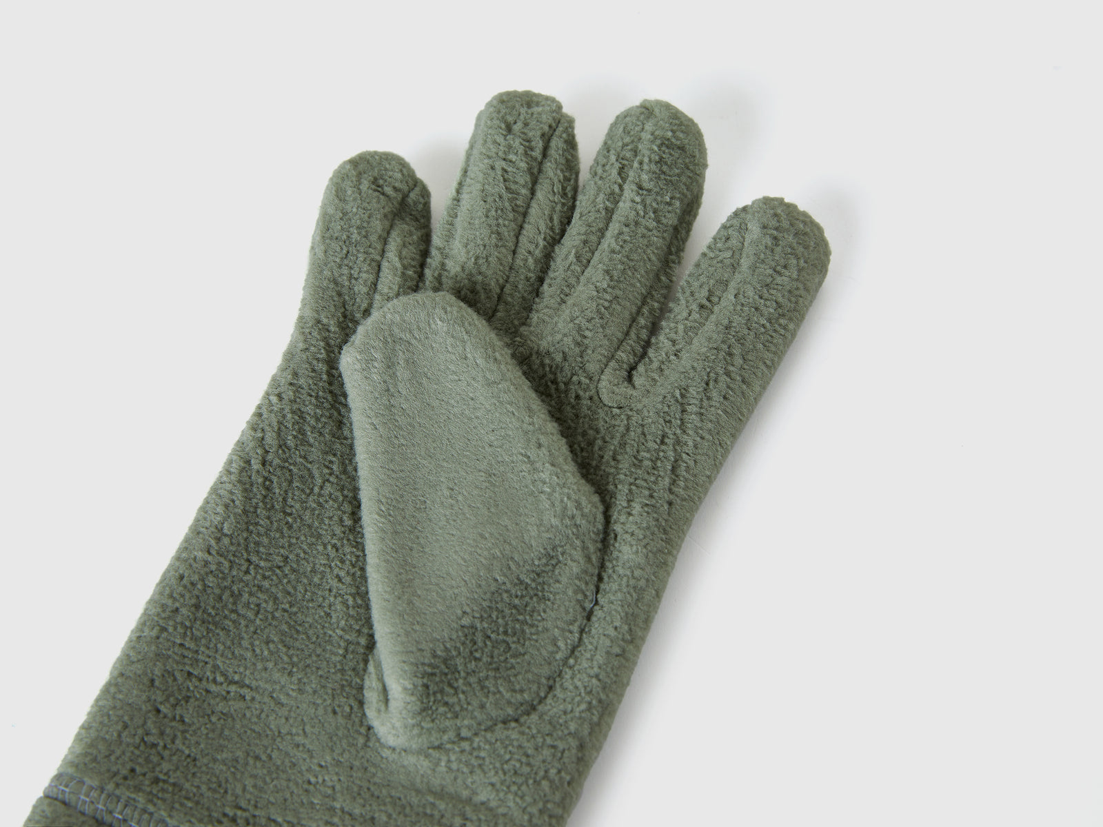 Fleece gloves da bambino verde chiaro 2 | Benetton Outlet