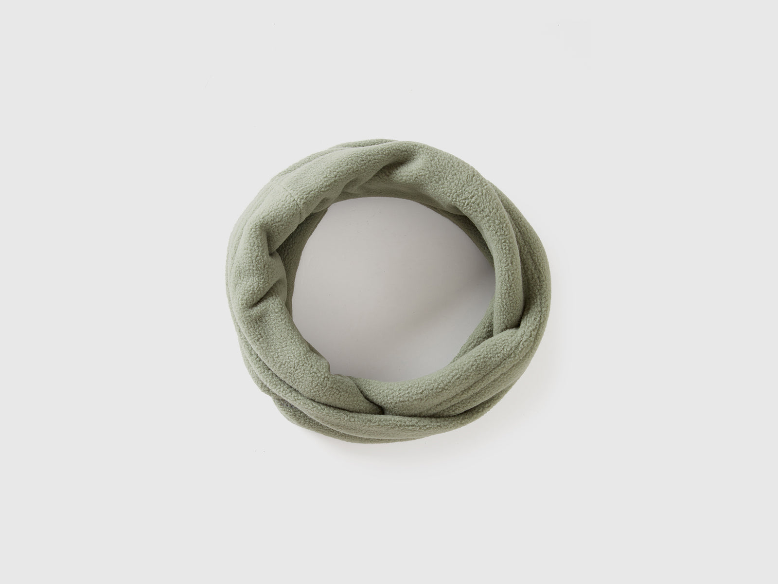 Scaldacollo in pile da bambino verde chiaro | Benetton Outlet