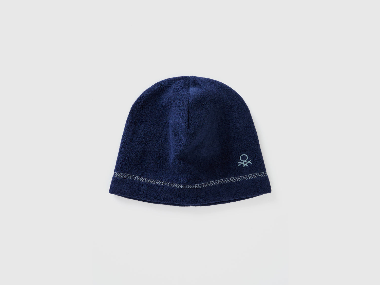 Berretto con logo in pile da bimbo blu | Benetton Outlet