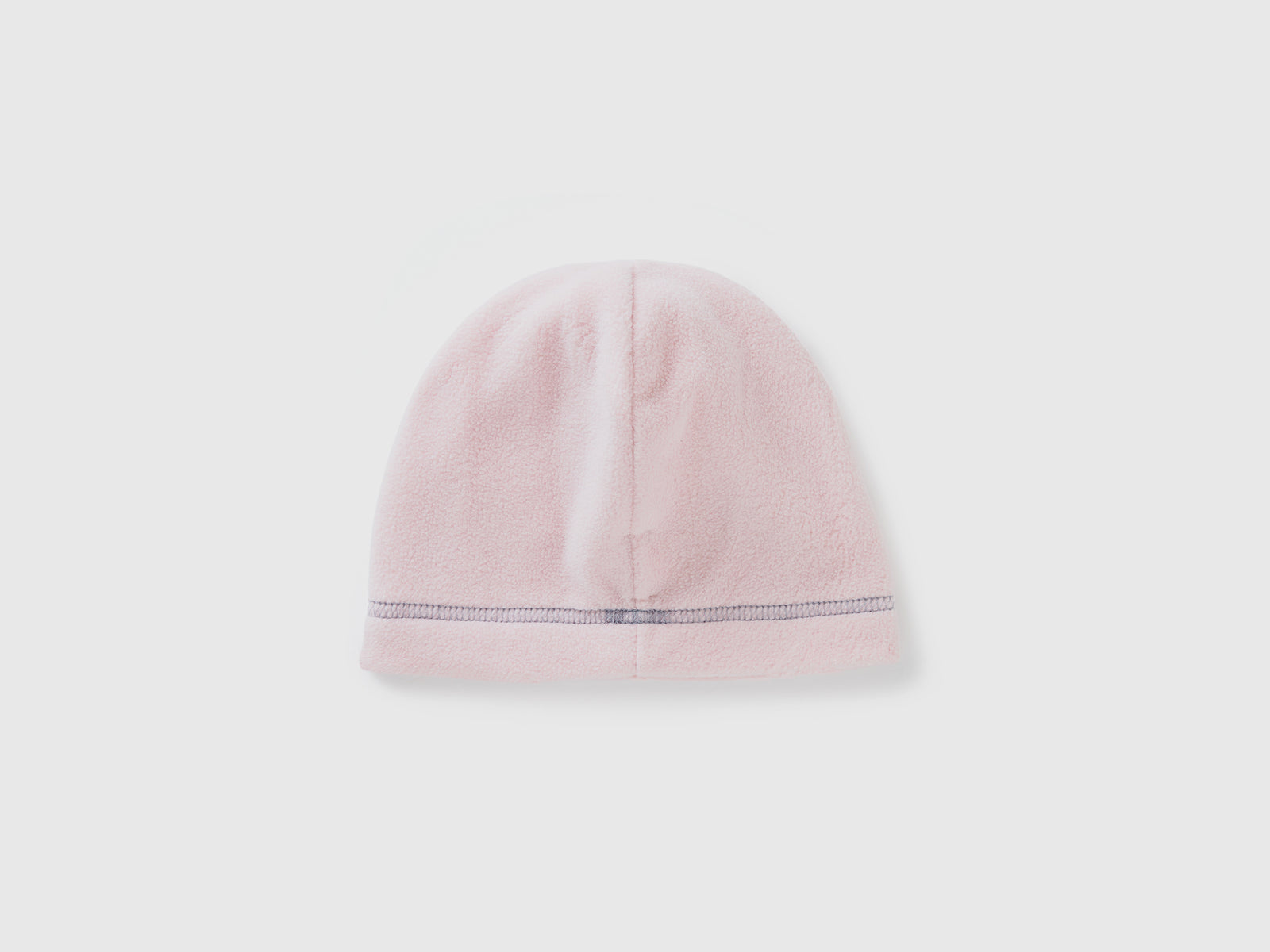 Berretto con logo in pile da bimbo rosa tenue 2 | Benetton Outlet