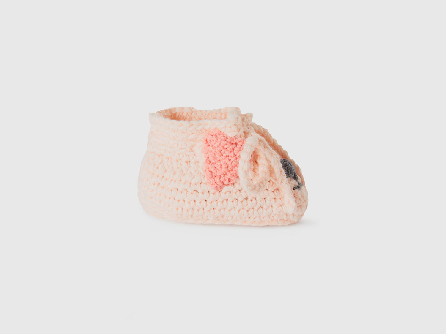 Scarpine fatte a mano con applicazioni da neonato rosa tenue | Benetton Outlet