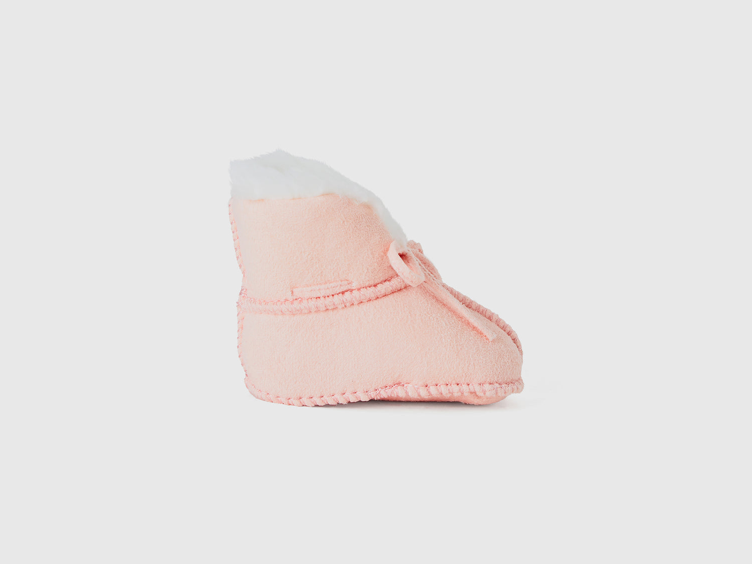 Scarpine effetto scamosciato da neonato rosa tenue | Benetton Outlet