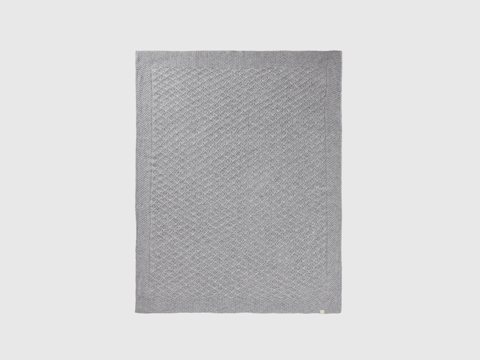 Wool and cashmere blend blanket da neonato grigio chiaro | Benetton Outlet