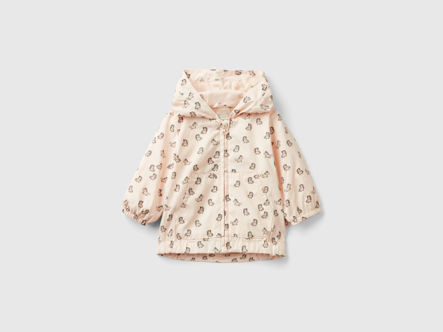 Jacket with unicorn print da neonato rosa tenue | Benetton Outlet