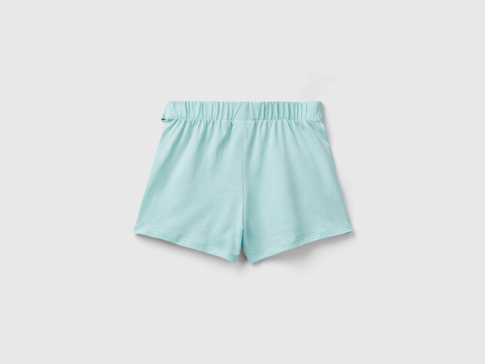 Shorts con pannello da bambina verde acqua 2 | Benetton Outlet