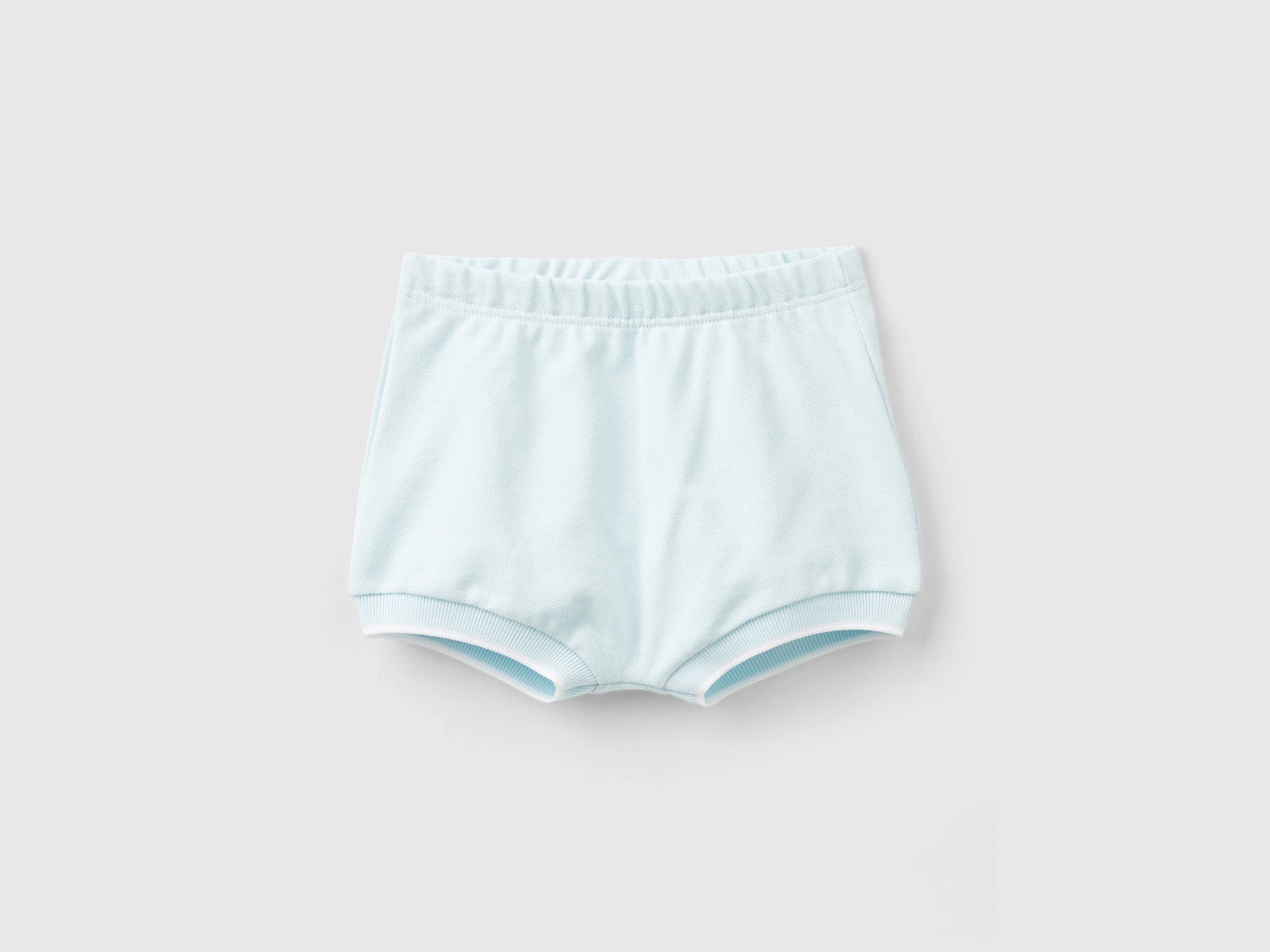 Shorts in cotone stretch da neonato verde acqua | Benetton Outlet