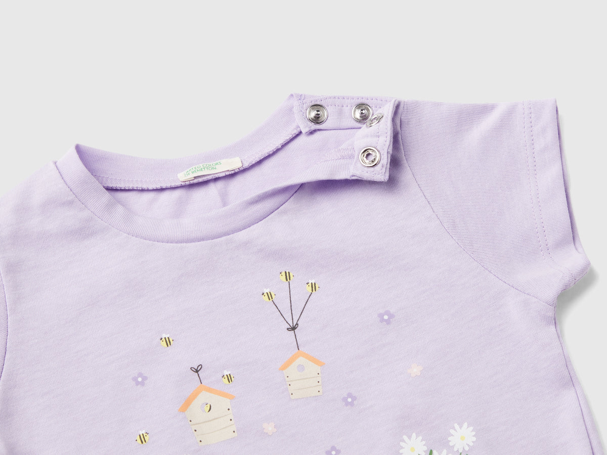 Maglietta in cotone bio con stampa