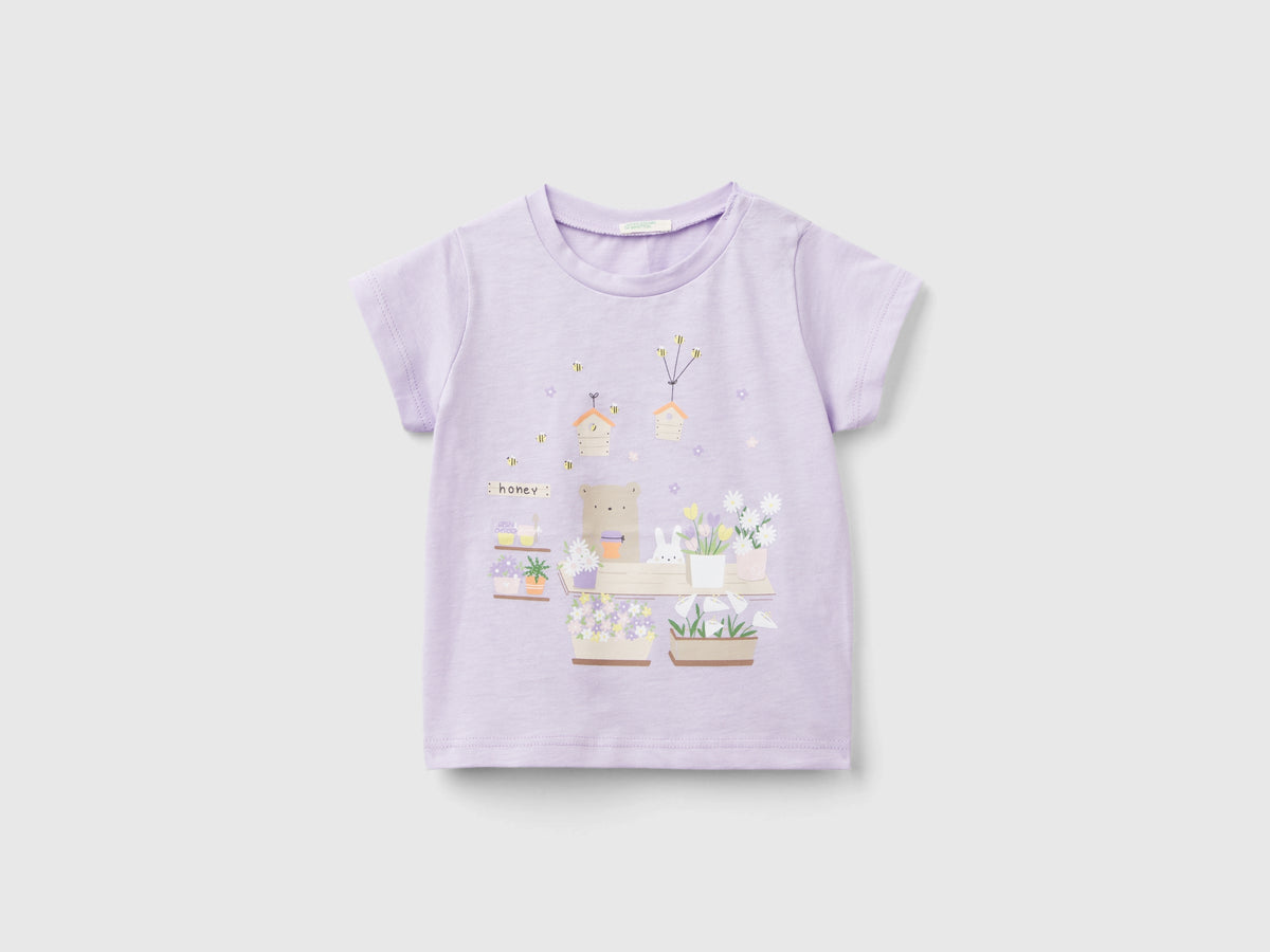 Maglietta in cotone bio con stampa