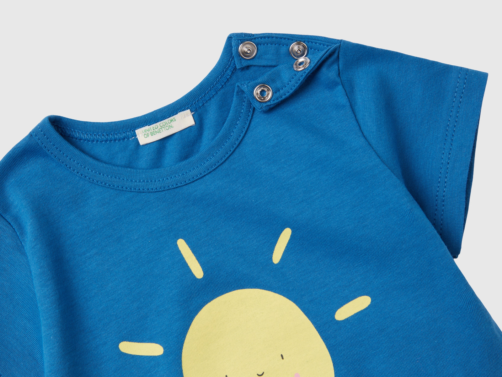 T-shirt in cotone bio con stampa da neonato blu 2 | Benetton Outlet