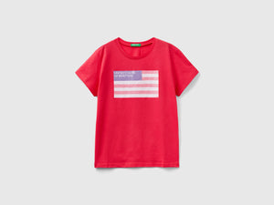 T-shirt con logo glitter