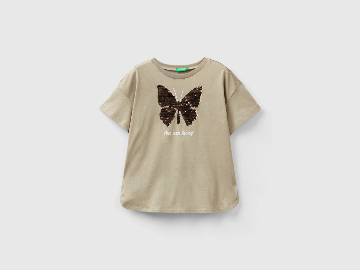 Maglietta con paillettes reversibili