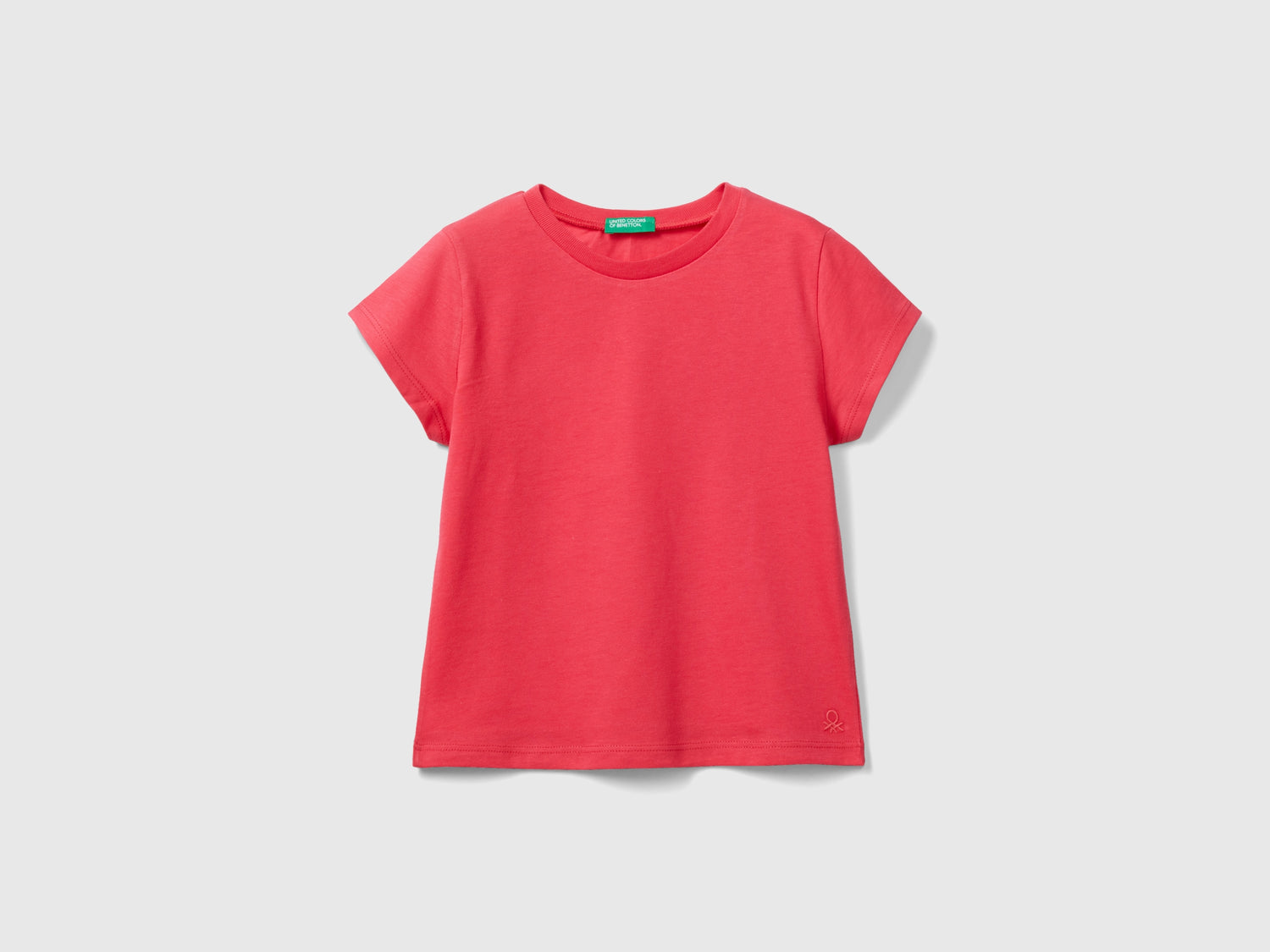 T-shirt 100% cotone bio da bimba fucsia | Benetton Outlet