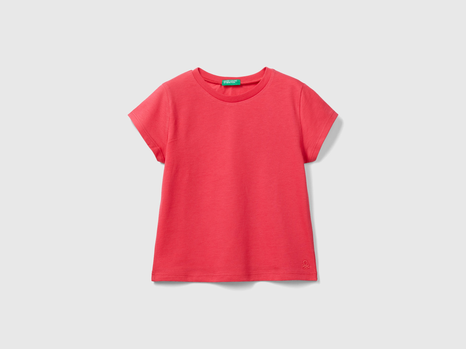 T-shirt 100% cotone bio da bimba fucsia | Benetton Outlet