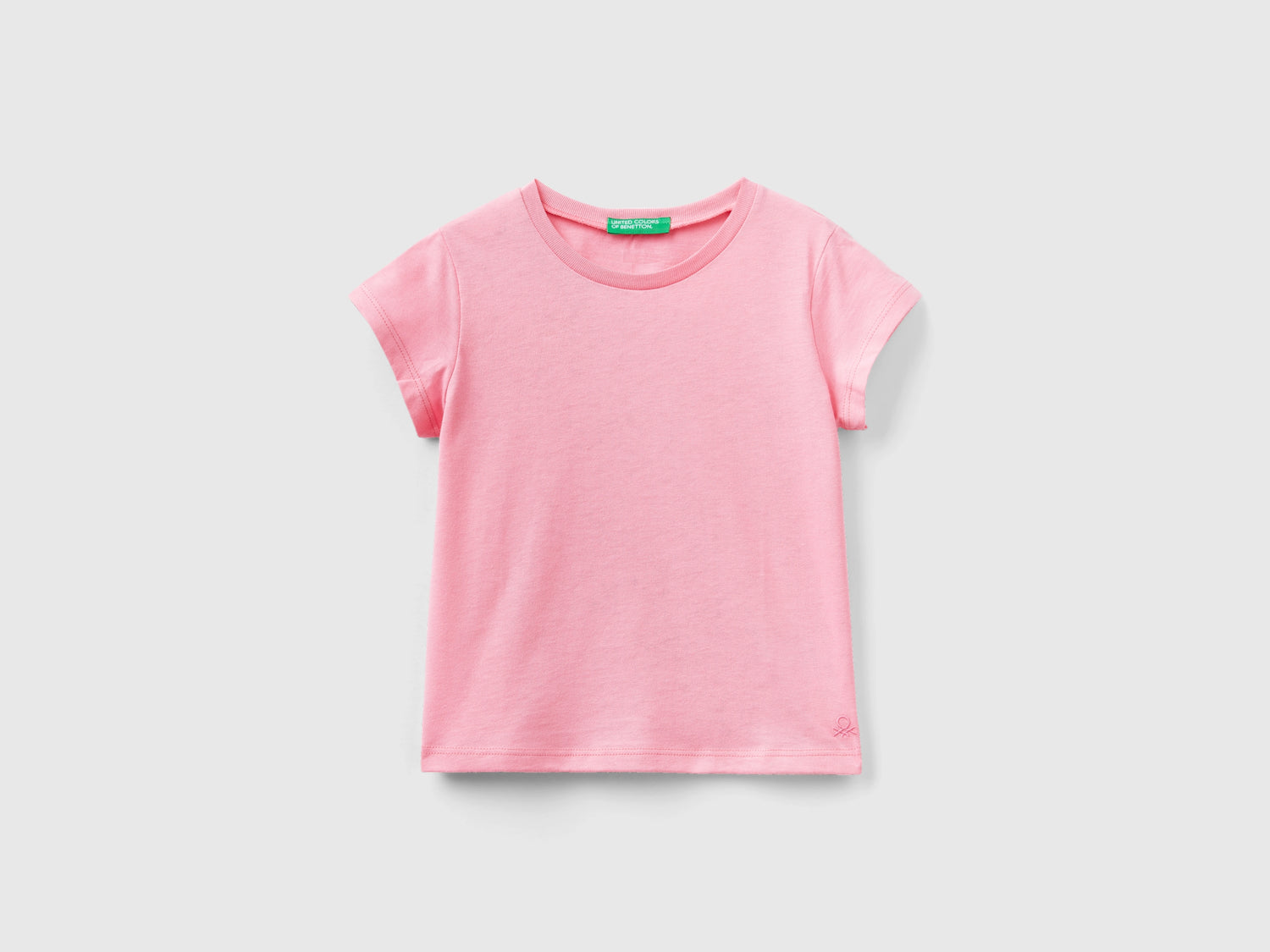T-shirt 100% cotone bio da bimba rosa | Benetton Outlet
