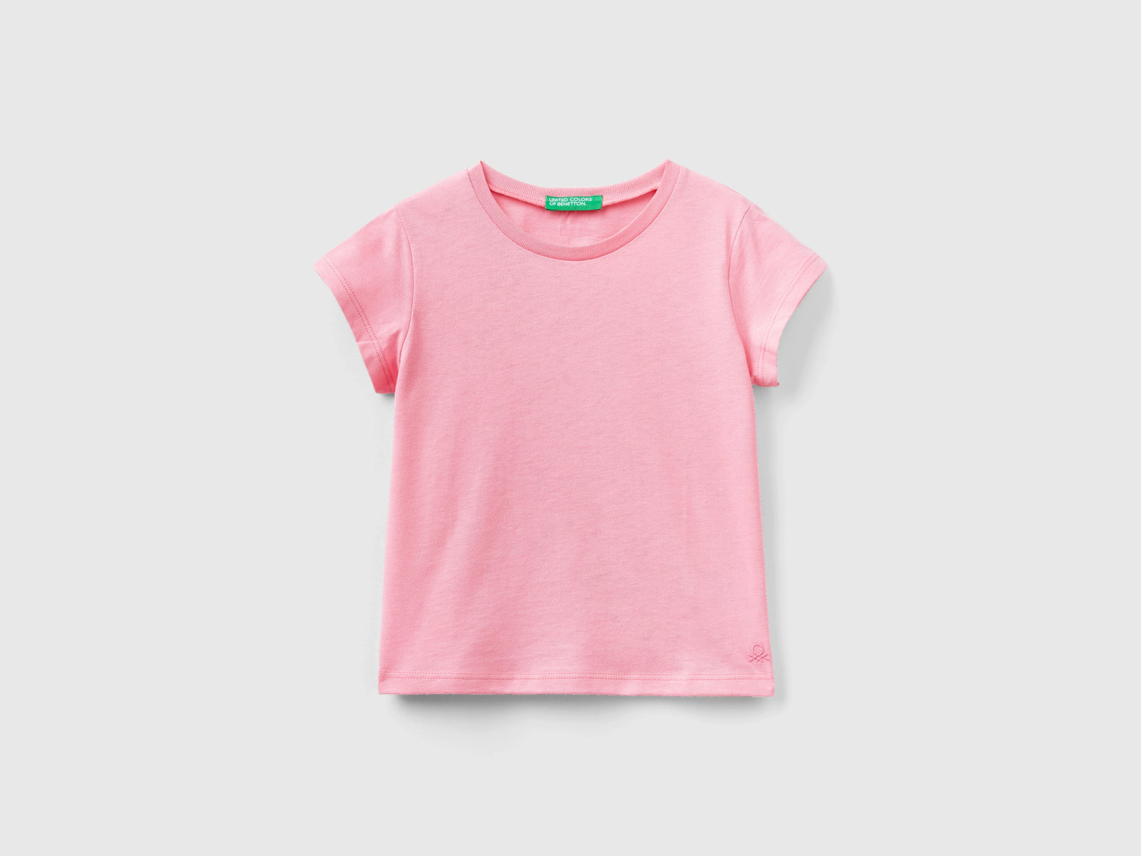 T-shirt 100% cotone bio da bimba rosa | Benetton Outlet