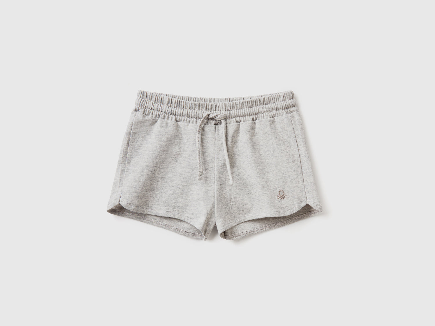 Pantalones cortos con cordón de algodón orgánico da bimba grigio chiaro | Benetton Outlet