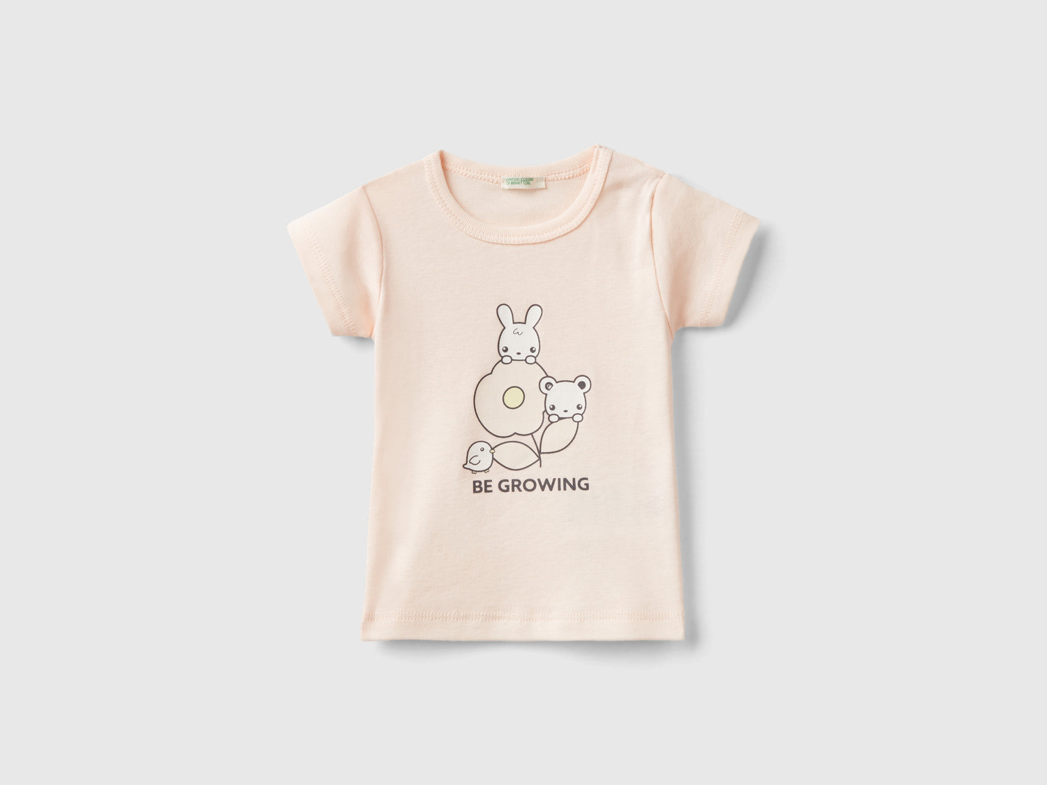 Maglietta 100% cotone biologico da neonato pesca | Benetton Outlet